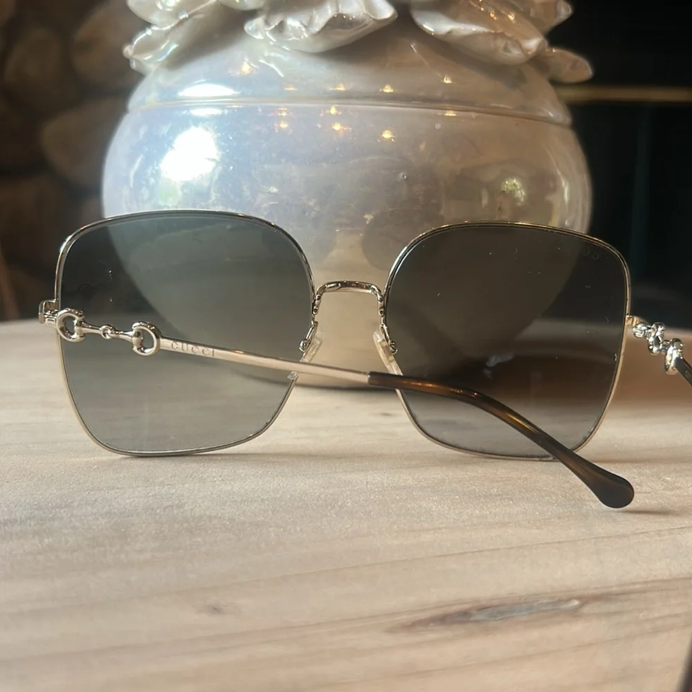 Gucci Horsebit Square-Framed Sunglasses